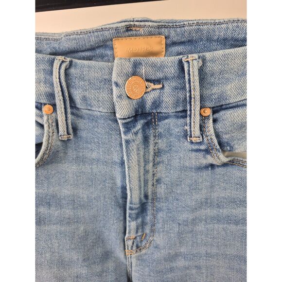 Mother Women's The Roller High Rise Wide Leg Jeans Let's Trip Size 25 - Picture 3 of 7